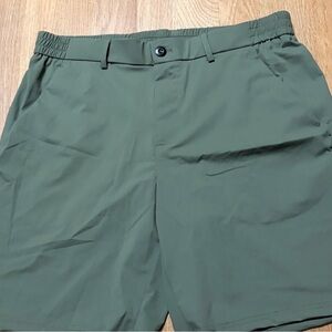 Olive Green Men's Flat Front Shorts